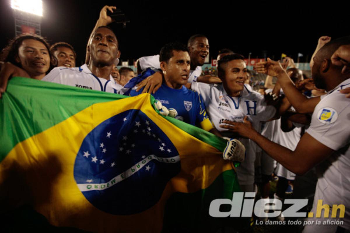 Celebración de los mundialistas