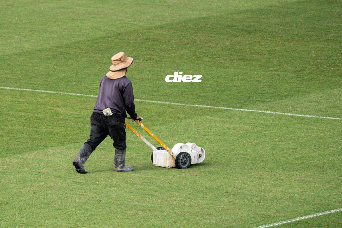 Estadio Nacional recibe los últimos retoques para el Honduras-Haití: así luce la cancha previo a la batalla