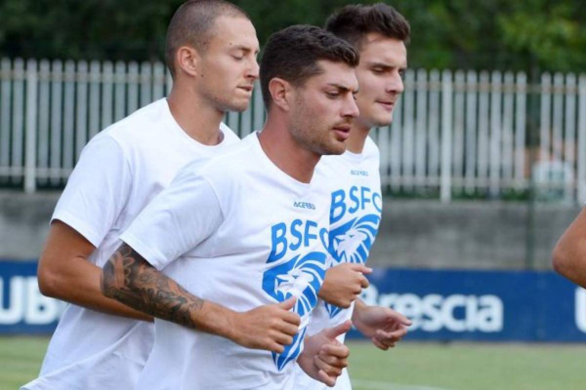 En fotos: Míster David Suazo y su primer entrenamiento con el Brescia de Italia