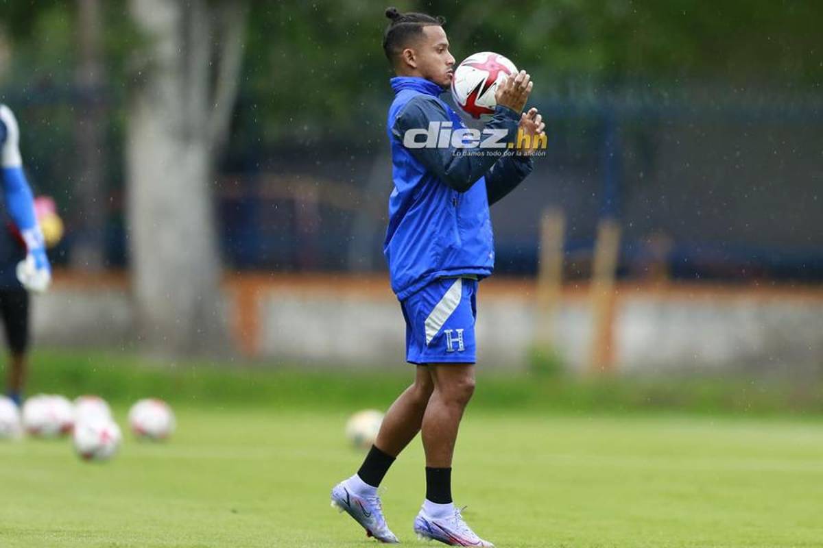 ¡Dos novedades y lluvia! Las postales del segundo entreno de la Selección de Honduras de cara al amistoso con Colombia