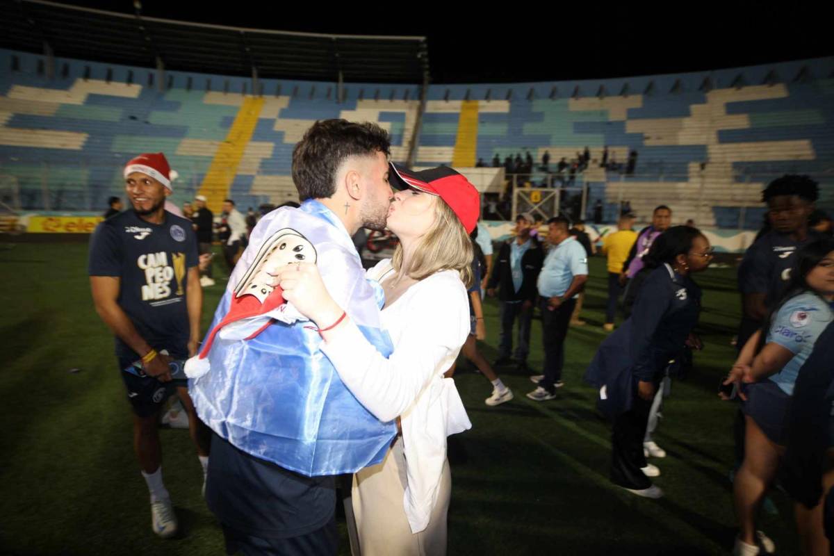 Esposas, novias y familiares, así celebraron los seres más queridos de los futbolistas campeones con Motagua