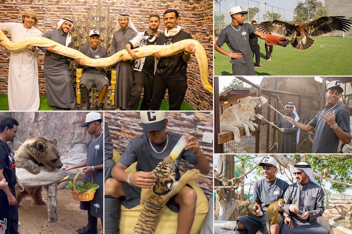 Las exóticas vacaciones de una estrella del Barcelona para despedir el 2024: osos, tigres y hasta serpientes