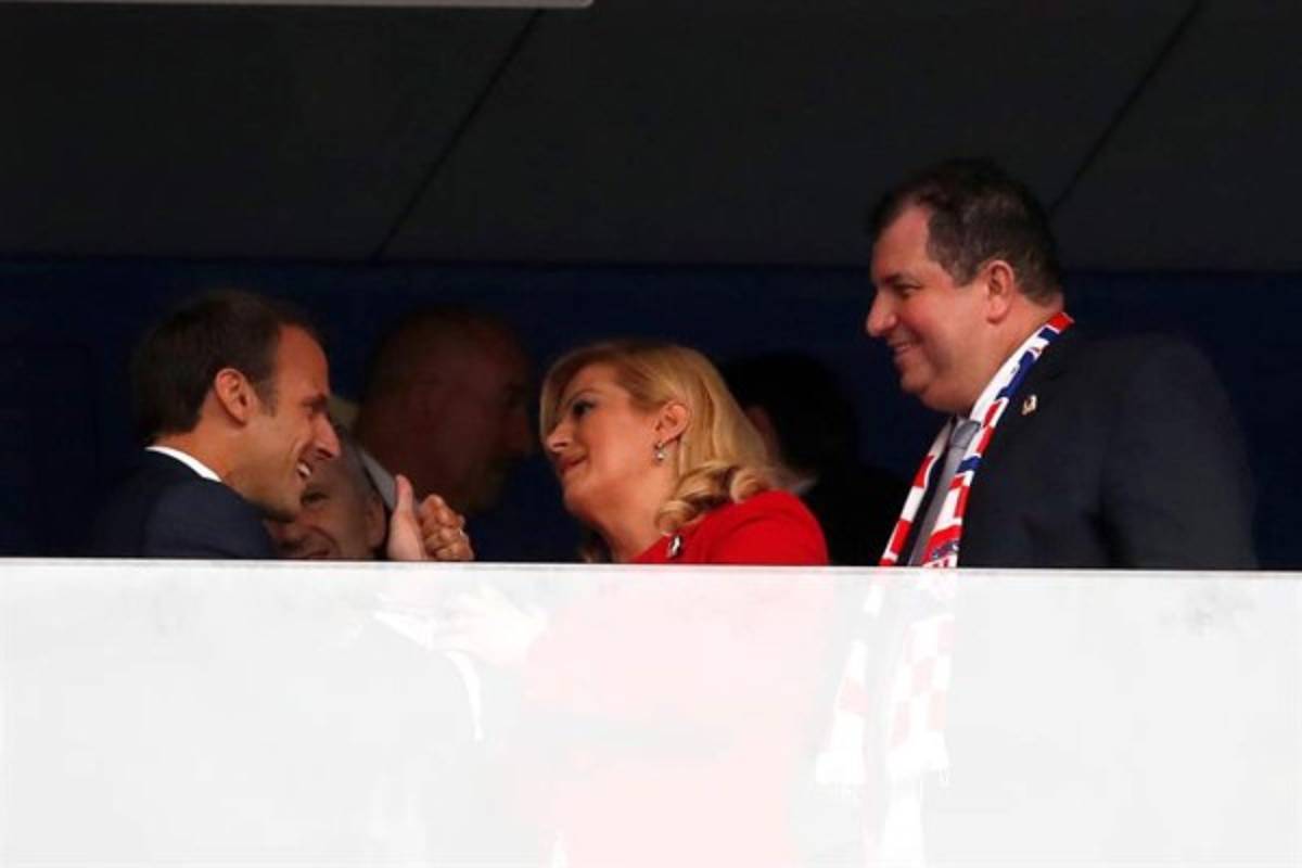 Presidenta de Croacia, Kolinda Grabar se roba todas las miradas en la final de Rusia 2018