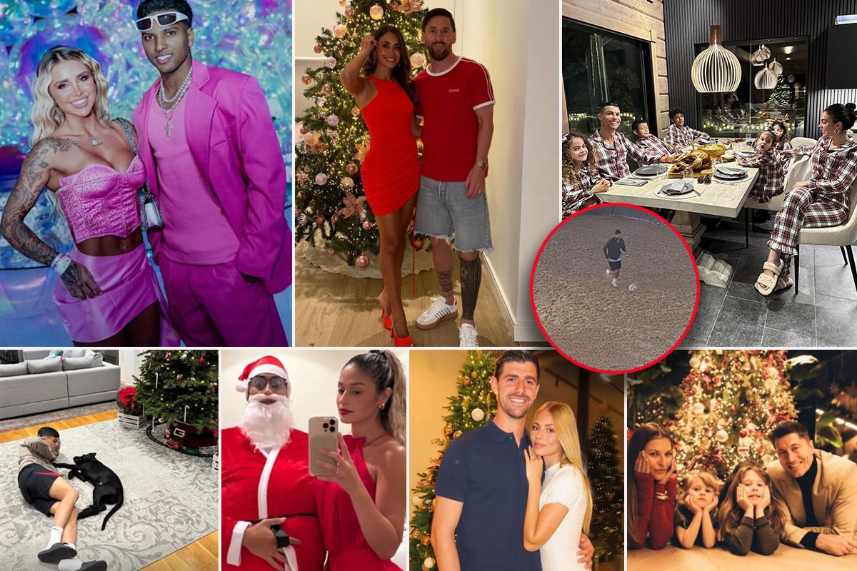 Así pasan la Navidad las grandes estrellas del fútbol: entrenando y el que se disfrazó de Papá Noel