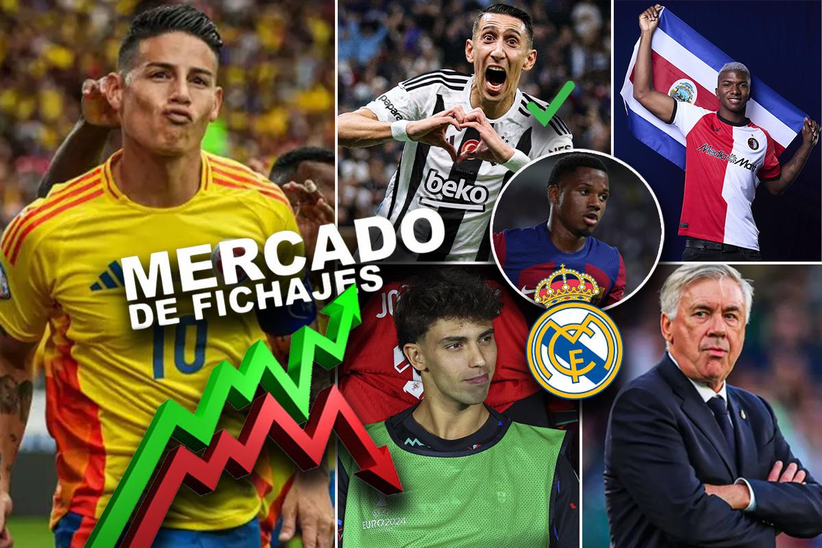 James Rodríguez rompería el mercado y Di María da la sorpresa; Ancelotti lo borró y Real Madrid intenta venderlo