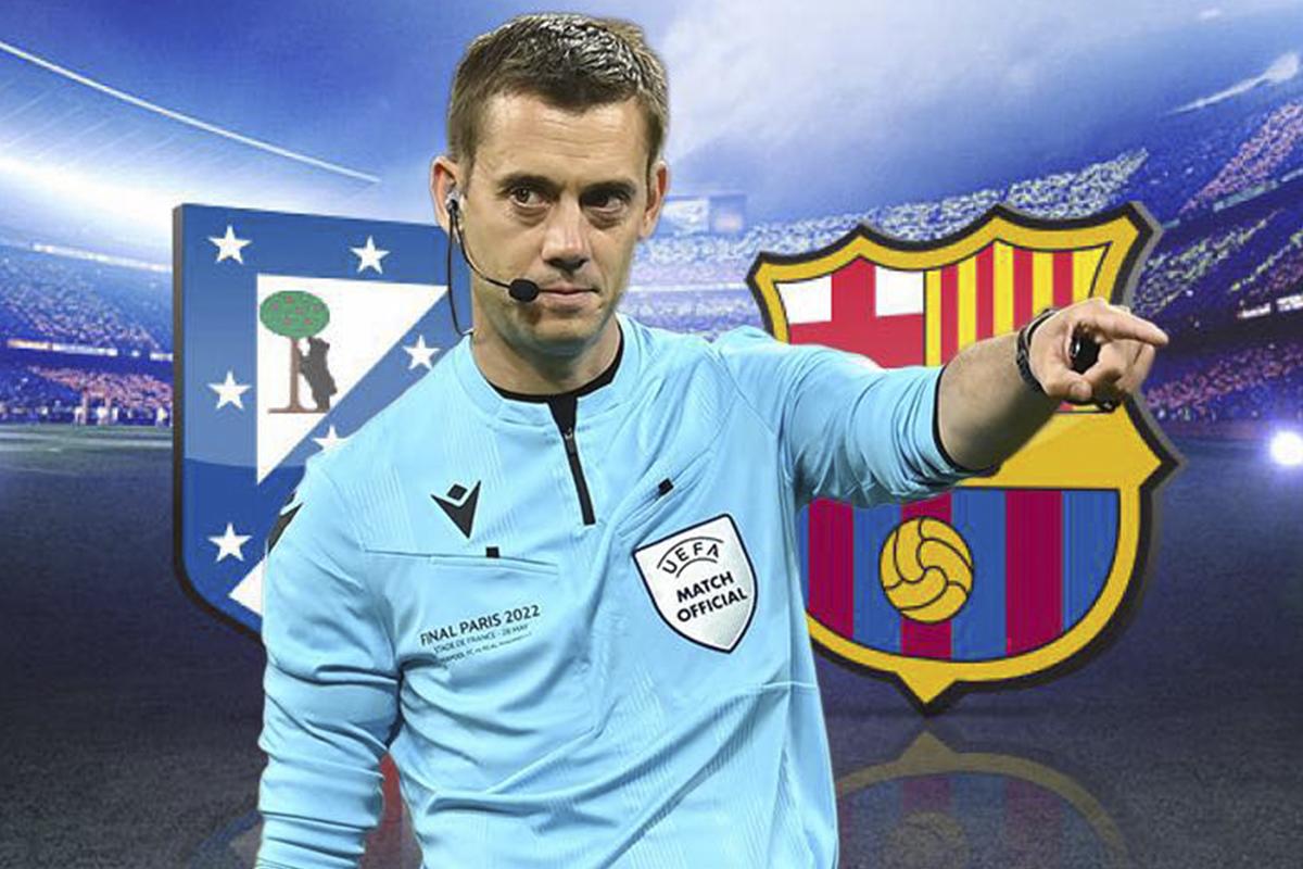 Clément Turpin fue elegido por la UEFA para dirigir el Atlético-Barcelona en la vuelta de los cuartos de final de la Champions League.