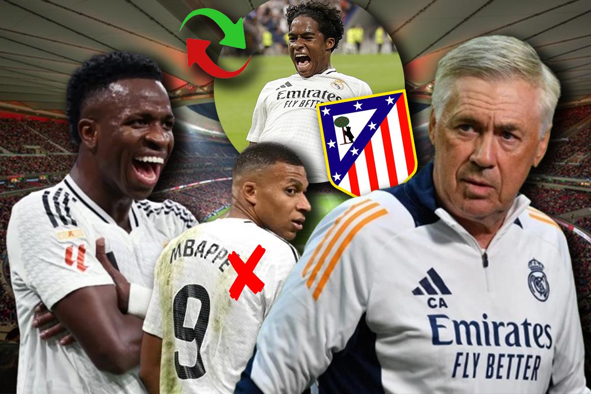Alineación del Real Madrid para el derbi contra Alético en LaLiga: el elegido de Ancelotti por Mbappé