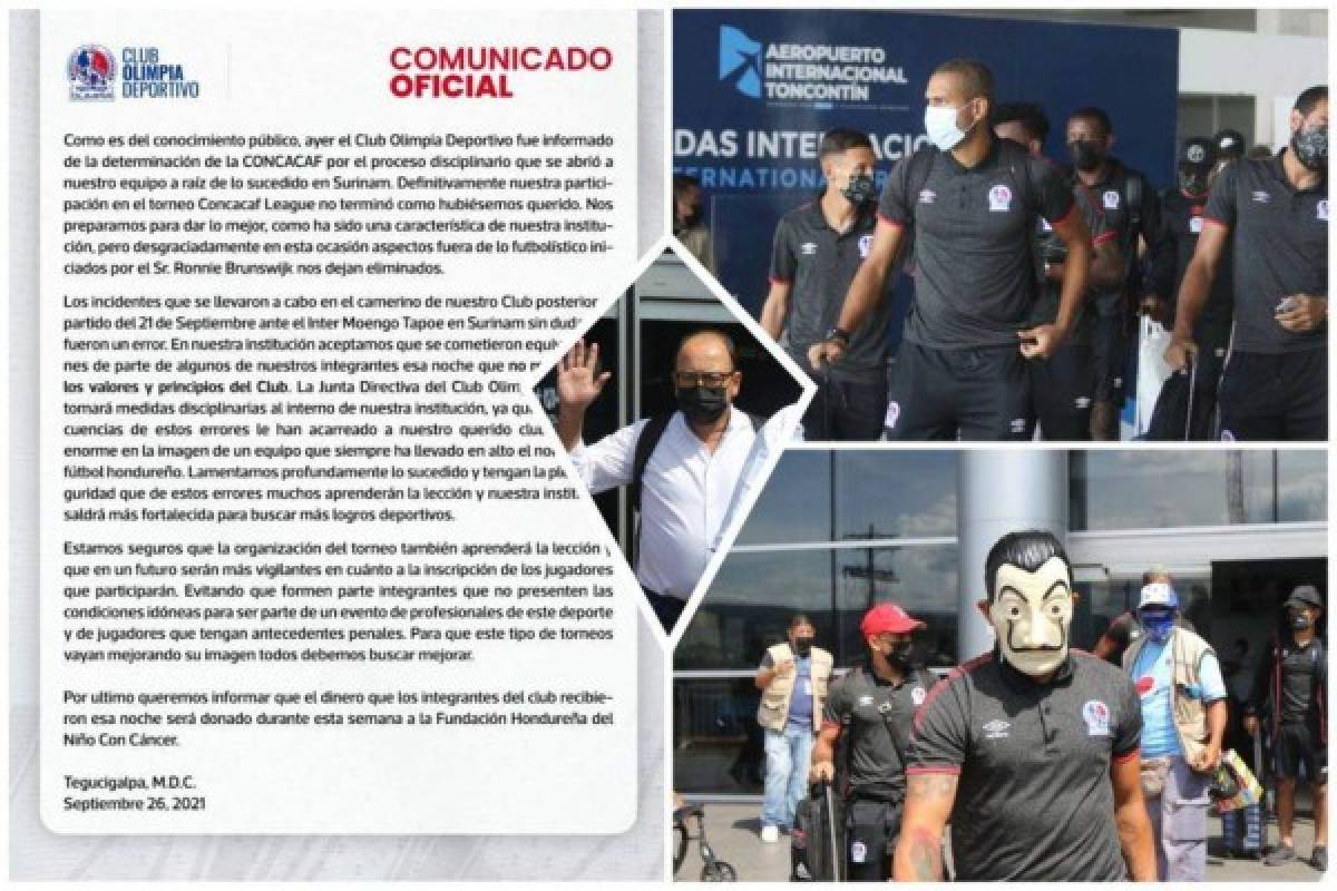 Olimpia acepta culpa tras polémica en Surinam: castigos a jugadores y revelan que donarán el dinero a una fundación