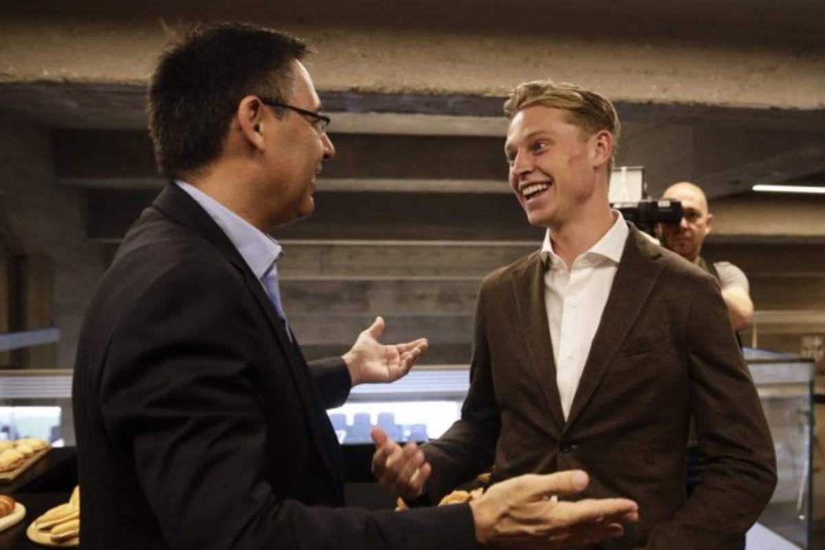 La bella novia de Frenkie De Jong deslumbró en la presentación del jugador en el Camp Nou