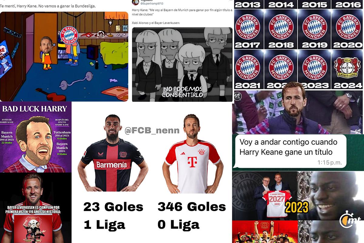 La maldición de Harry Kane: memes lo destruyen tras título del Leverkusen en la Bundesliga