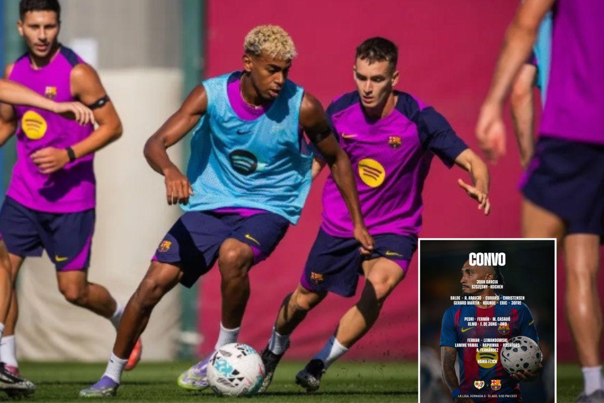 La convocatoria del Barcelona para enfrentar al Rayo en LaLiga: dos novedades y baja de última hora