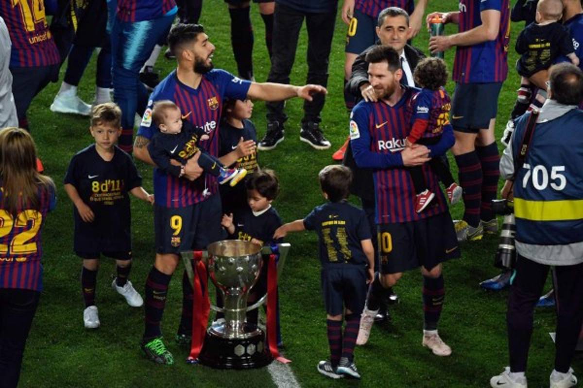 NO SE VIO POR TV: Messi y su tierna celebración en título de Barcelona