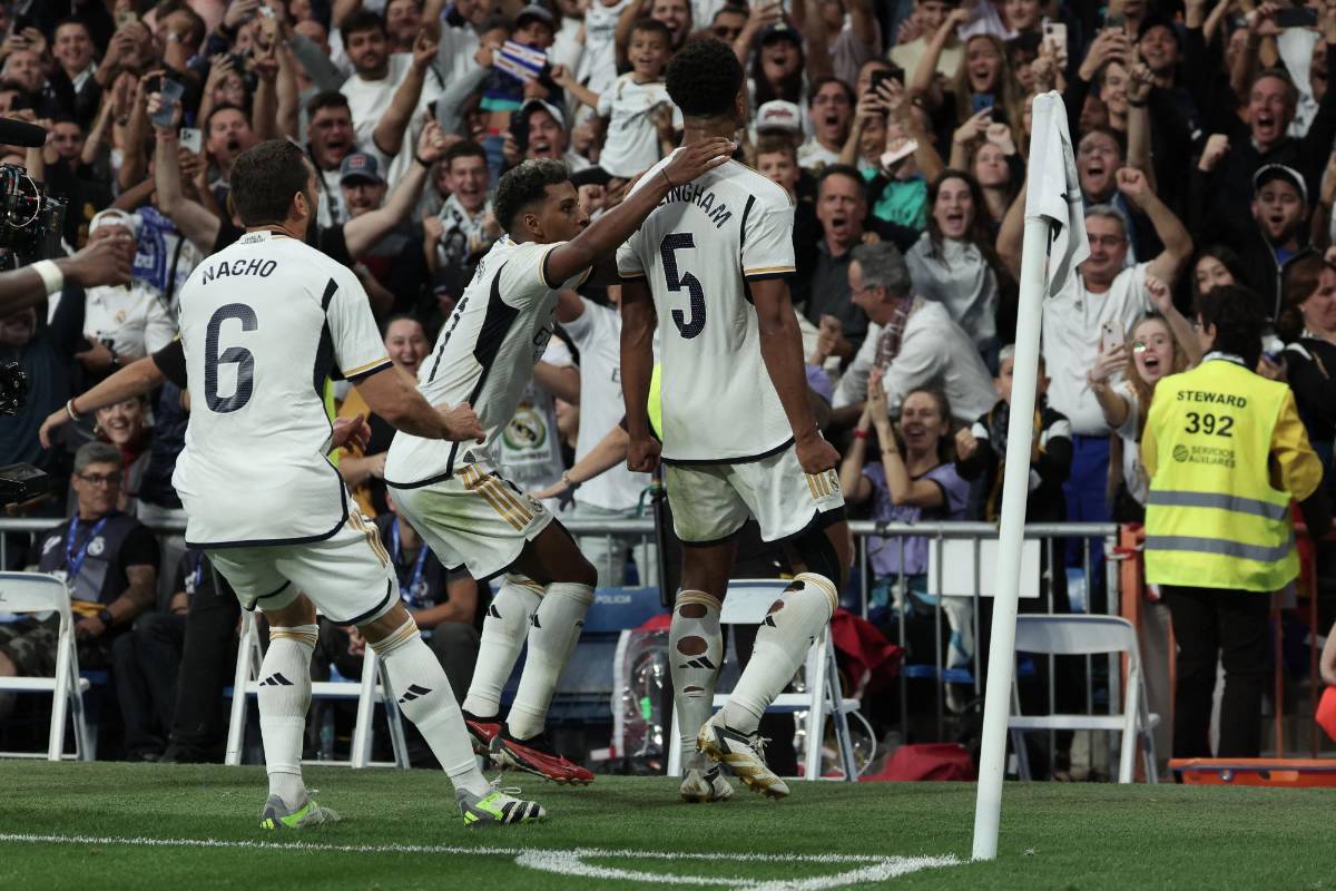 Salen a la luz las famosas líneas en la jugada del polémico gol de Joselu, Bellingham y su épico festejo; Choco Lozano presente en el Madrid-Getafe