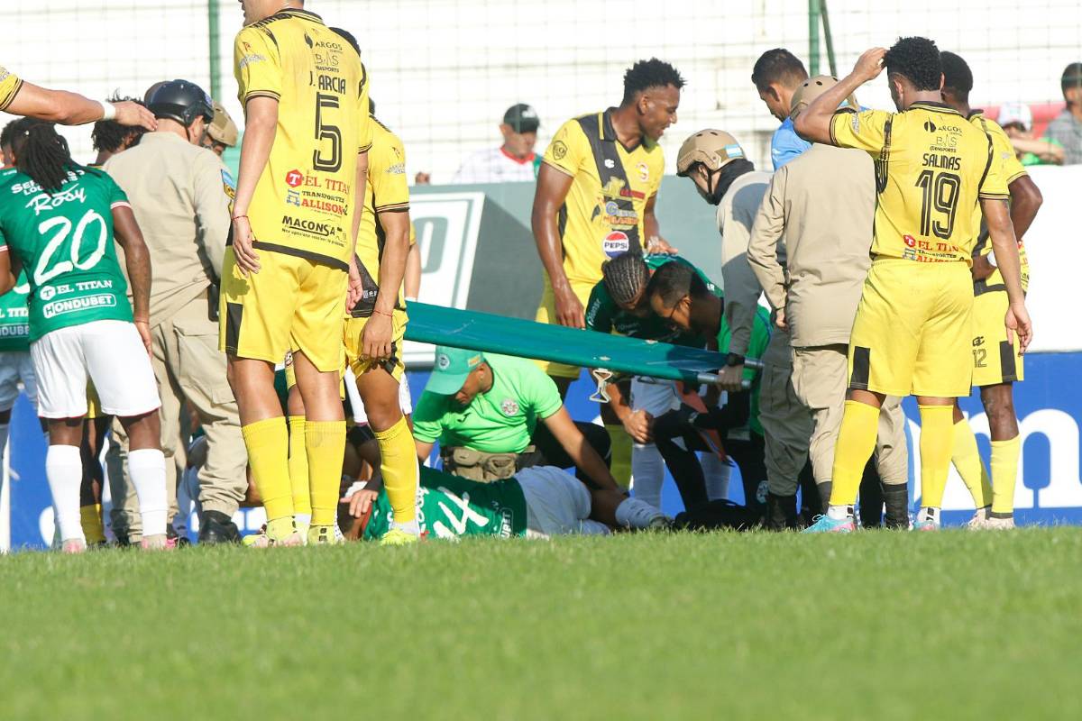 Tristeza del Chelito Martínez, jugador fue enyesado en el camerino y la joya de gol de Machuca en el Marathón-Génesis