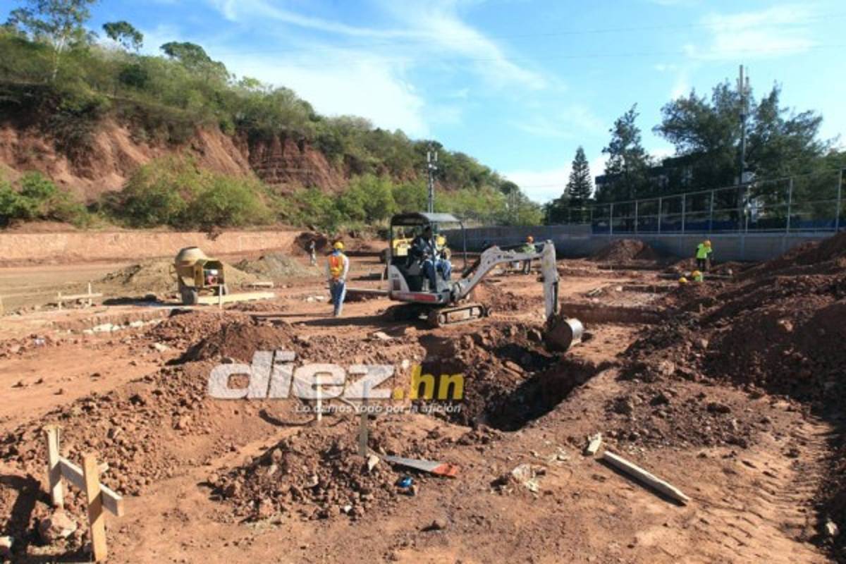 En fotos: El mini estadio que Fenafuth está construyendo en Tegucigalpa