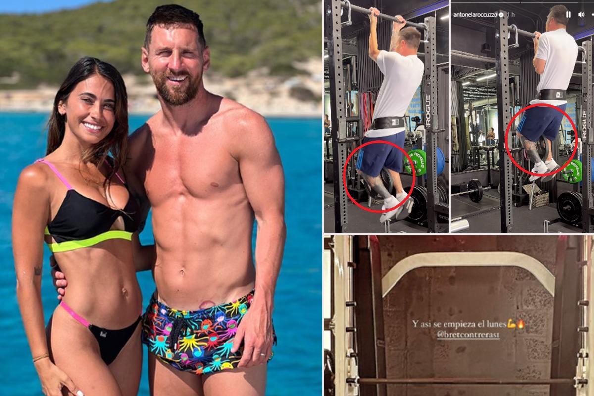 Antonela Roccuzzo se llevó a Messi a su gimnasio en Miami: el duro entrenamiento que hizo durante sus vacaciones