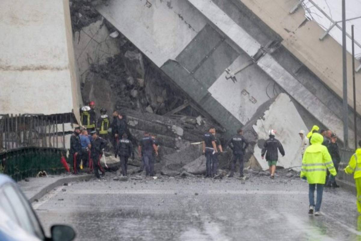 EN FOTOS: Así quedó el puente que se derrumbó en Génova, Italia