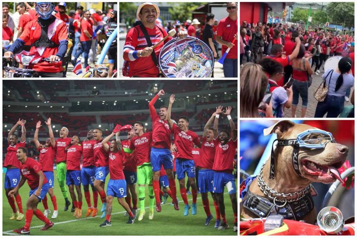 Tambores, bailes, el pitbull disfrazado y mucha alegría en Costa Rica tras lograr su clasificación al Mundial de Qatar 2022