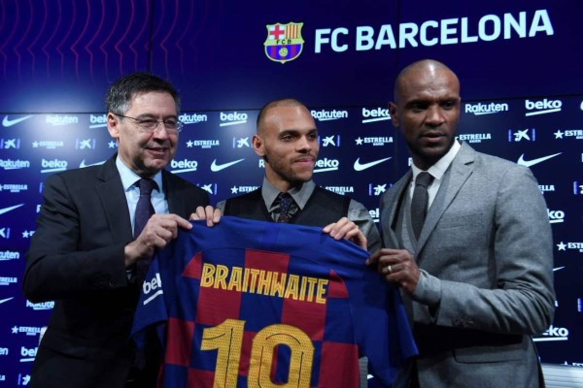 Así fue la presentación de Braithwaite con Barcelona: Sonrisas, magia y...¿es del Real Madrid?