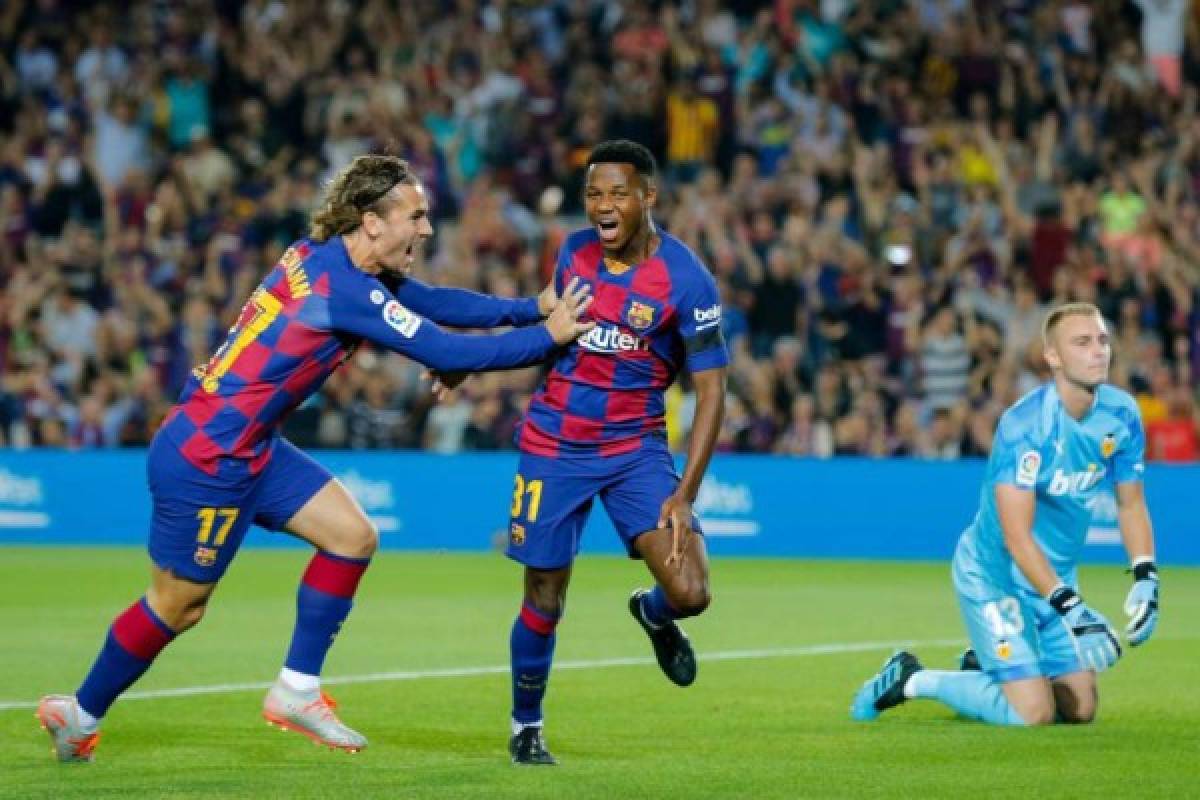 Ansu Fati hace historia con gol y asistencia por encima de Messi y Neymar