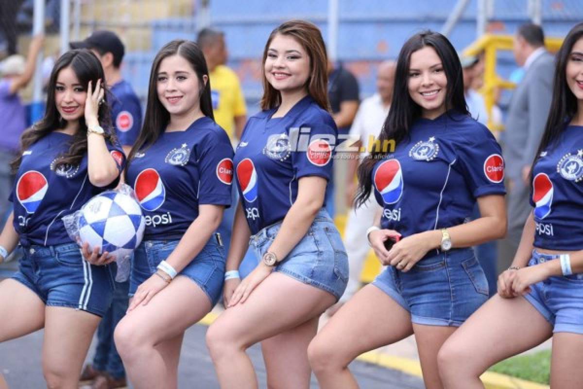 ¡Qué linda final! Las chicas que se robaron las miradas previo al Motagua-Olimpia