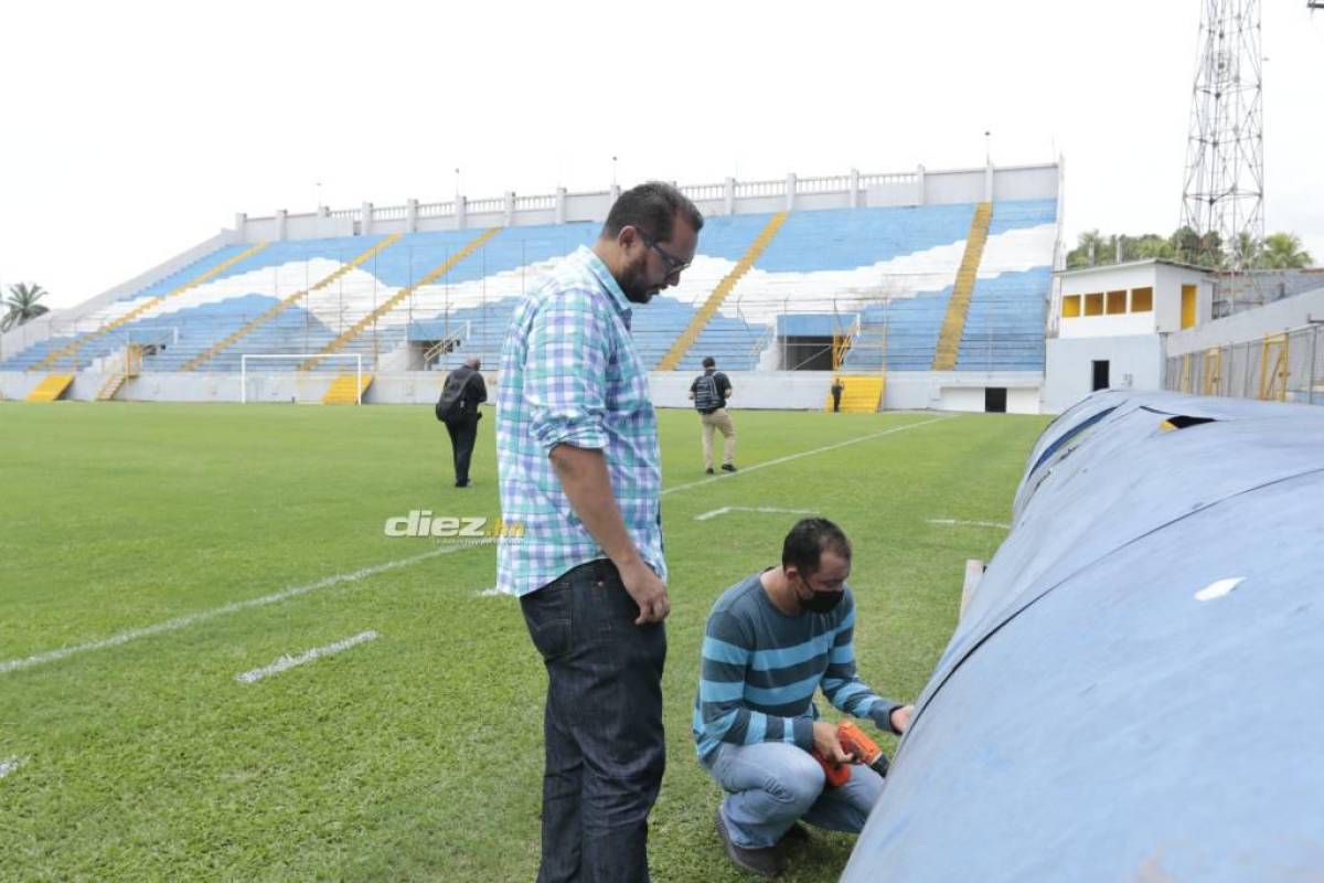 La metamorfosis del Estadio Morazán antes del Premundial: remodelan camerinos, instalan VAR y reducen la cancha