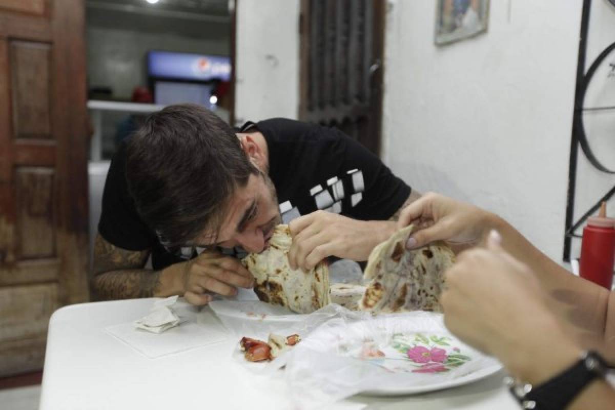 FOTOS: Luciano Ursino y su primera baleada en Honduras