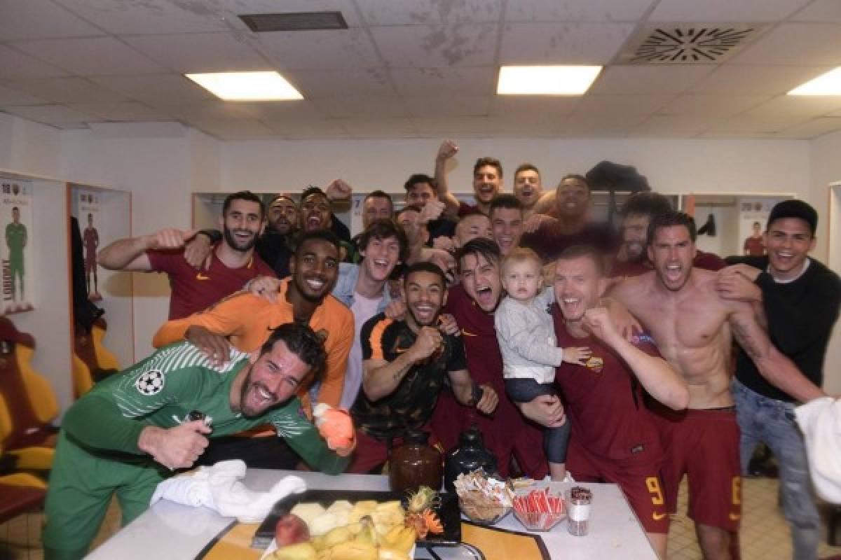 El íntimo festejo de la Roma tras echar al Barcelona de Champions League