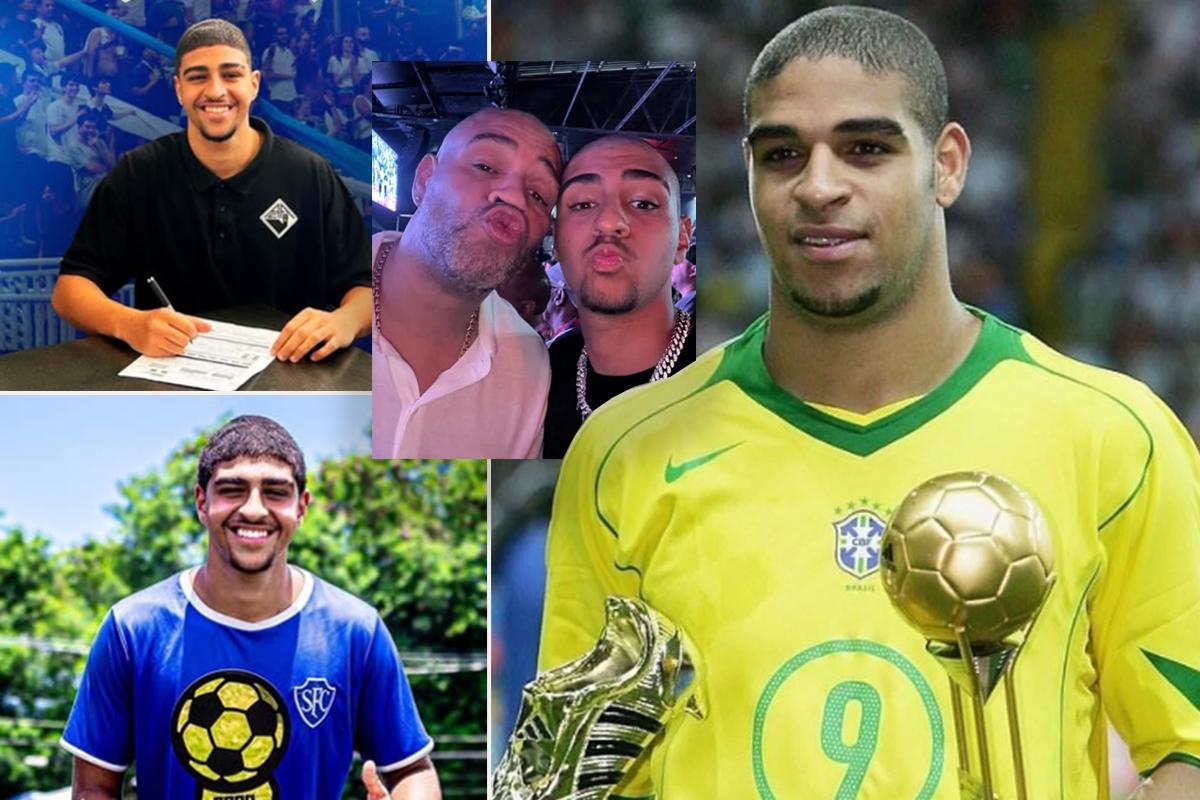 Hijo de Adriano firma su primer contrato en Europa: el club que lo fichó y el increíble parecido con su padre