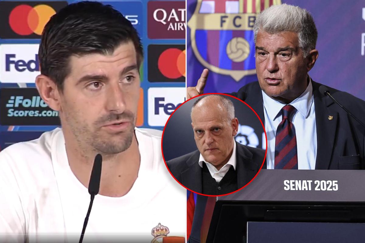 Courtois no se queda callado: le respondió a Laporta y arremete contra LaLiga por el Villarreal-Barcelona en Miami