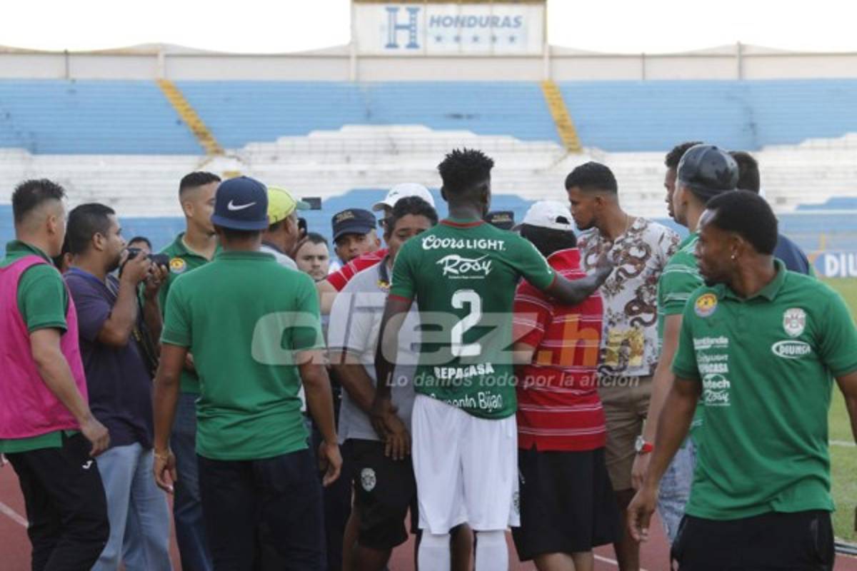 NO VISTE EN TV: Marathón-Real España terminó con zafarrancho y lágrimas