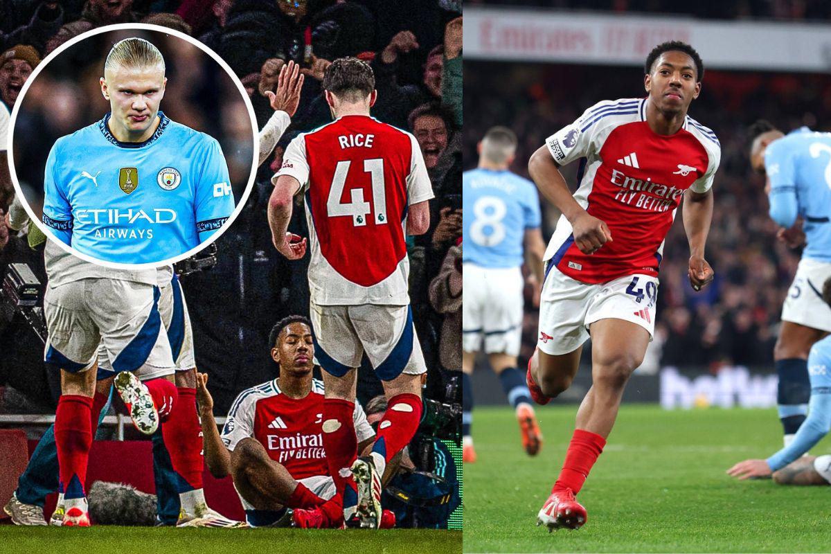 Haaland lo humilló en 2024: anota un golazo y se burla del noruego en el triunfo del Arsenal sobre Manchester City