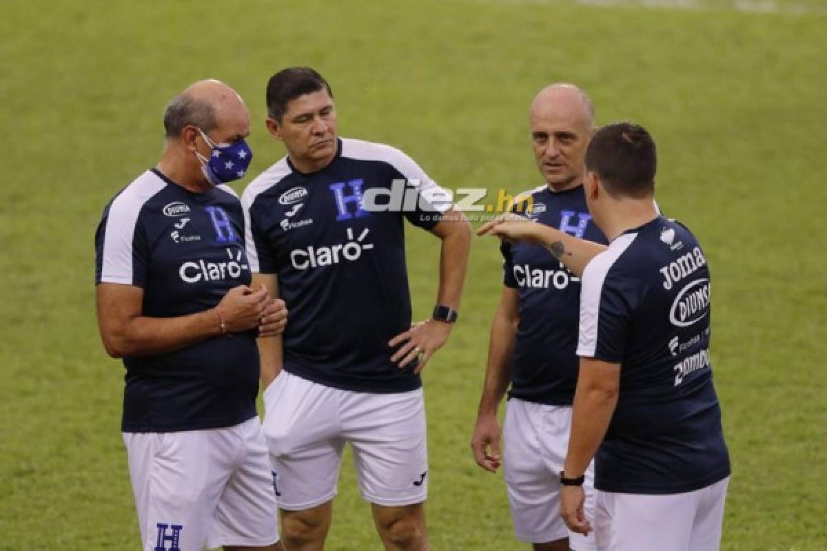 ¿Coito con un 4-3-3? Así fue el último entreno de Honduras antes del juego con Costa Rica