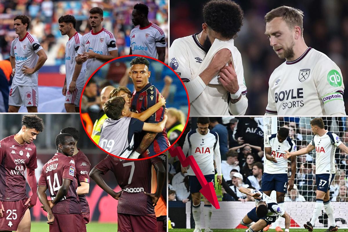 Los equipos que están a punto de descender en las 5 grandes ligas de Europa: uno ya se despidió