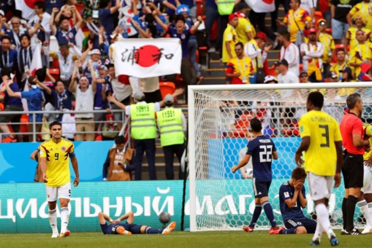 NO VISTE EN TV: El festejo de los japoneses y las caras tristes de los jugadores de Colombia