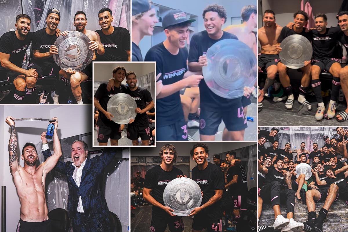 David Ruiz festejando con Messi: locura del Inter Miami tras ganar su segundo título y Beckham se rinde al argentino