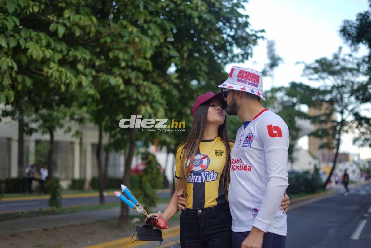 Seguridad, fiesta y mucho amor: así se vive en las afueras del Morazán previo a la final Real España-Olimpia