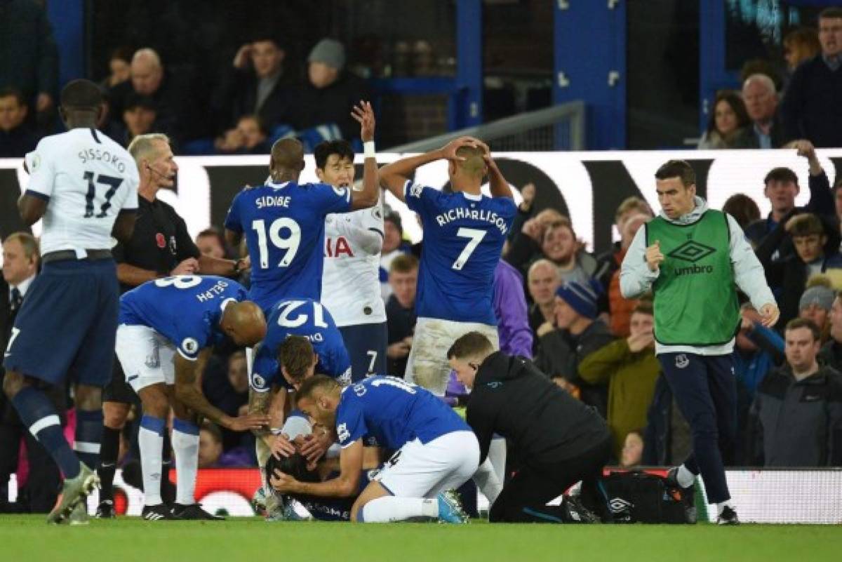 FOTOS: La reacción de los futbolistas del Everton y Tottenham al ver la horrible lesión de André Gomes