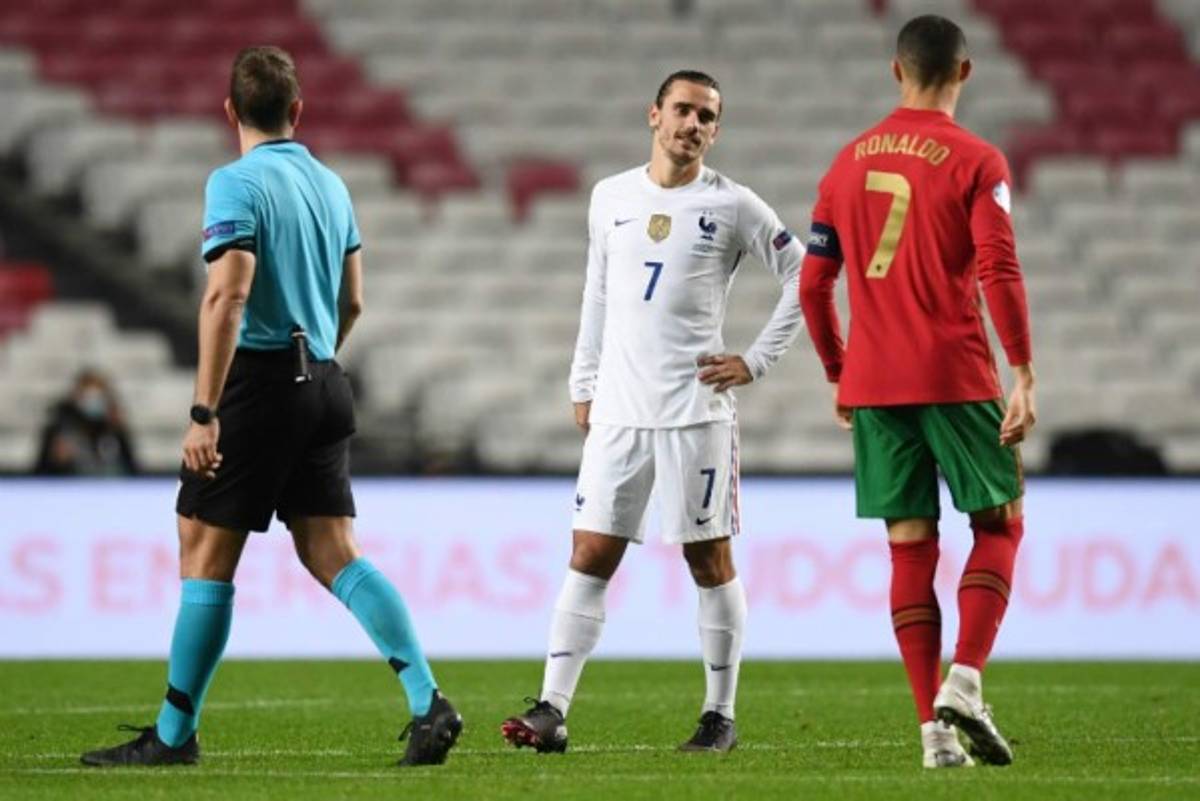 Abrazo entre cracks y la dura entrada de Cristiano Ronaldo en la derrota de Portugal ante Francia