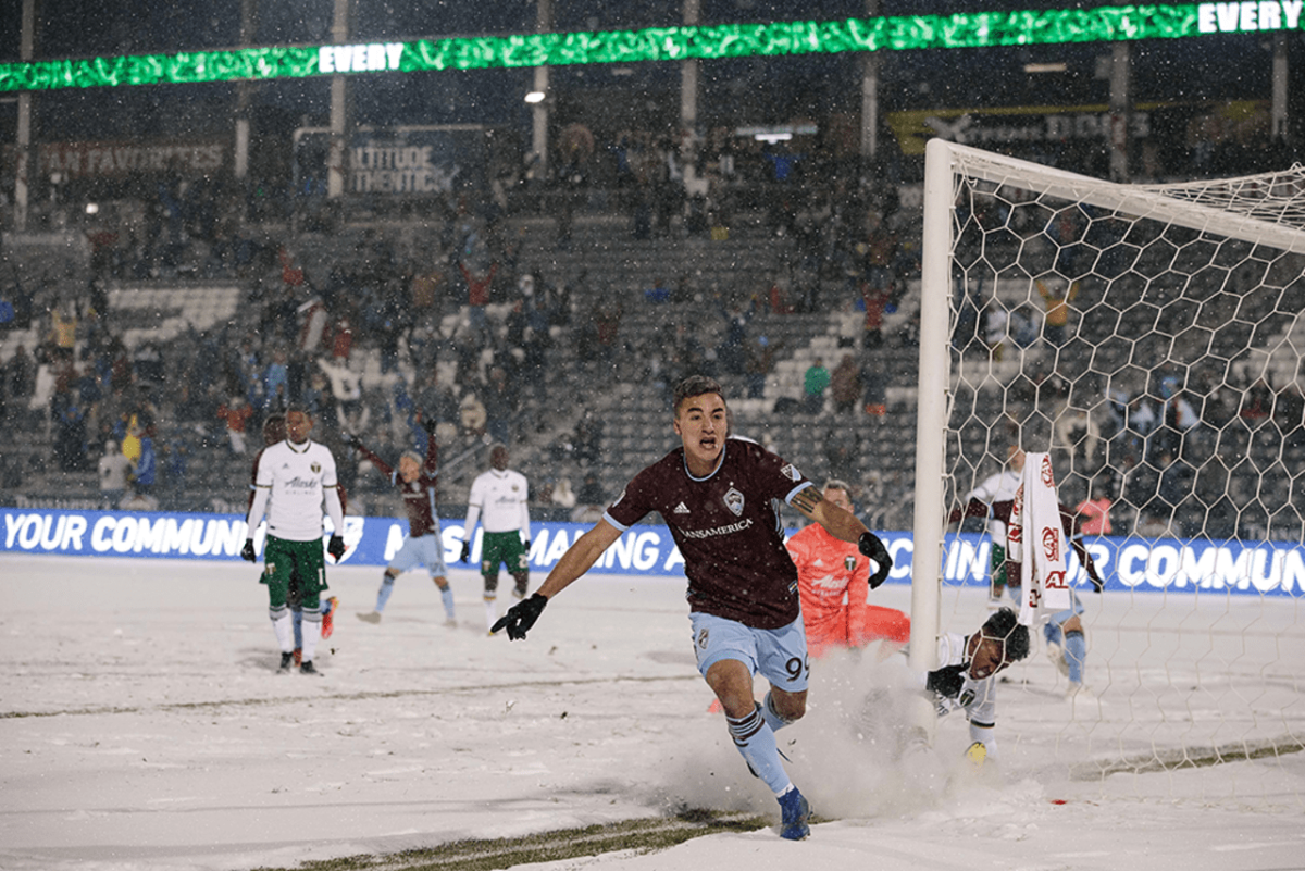 El juego en Denver entre Colorado Rapids y Portland Timber se disputó a -27 grados centígrados