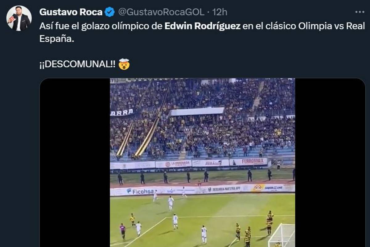 “Descomunal”, “Memorable”: Prensa de Honduras e internacional se rinde ante golazo olímpico de Edwin Rodríguez