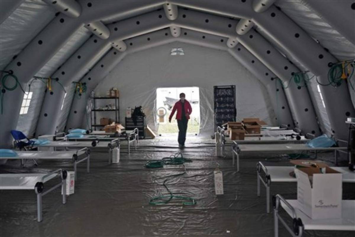 Así es el moderno hospital de campaña instalado en el Central Park de New York
