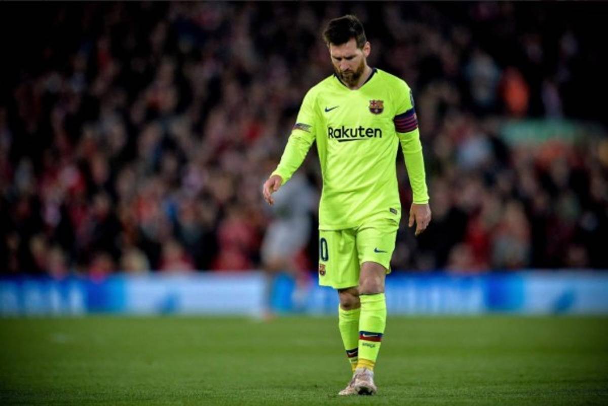 FOTOS: El sufrimiento de Messi tras la eliminación del Barcelona ante Liverpool