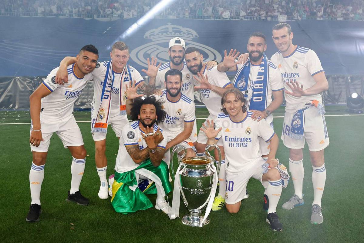 Las otras imágenes del festejo del Real Madrid: Homenaje brutal a Marcelo e Isco y la sorpresa que se llevó Bale