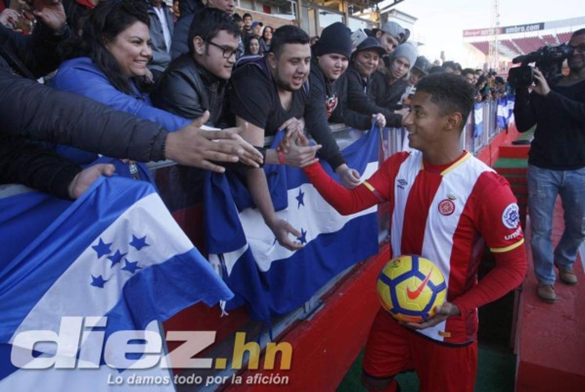 Las fotos que pocos vieron en la presentación de 'Choco' Lozano con el Girona