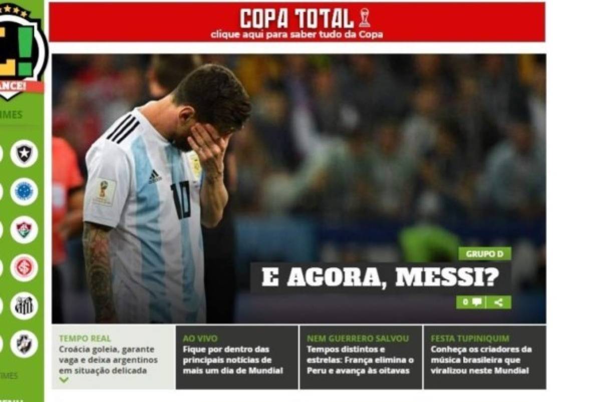 Prensa mundial cataloga de 'ridículo' derrota de Argentina ante Croacia