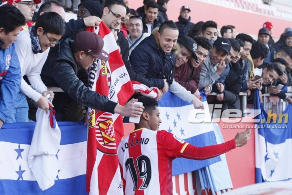 Las fotos que pocos vieron en la presentación de 'Choco' Lozano con el Girona