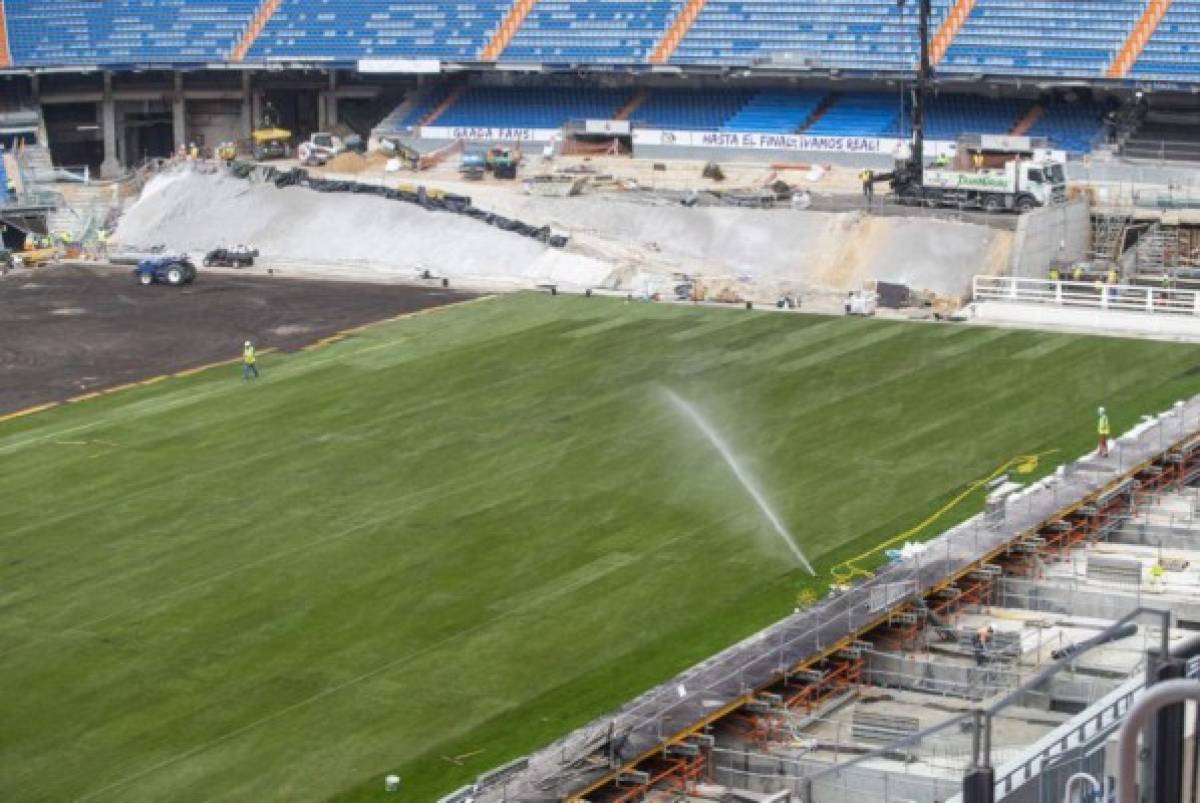 Asientos listos y ya tiene césped: Así luce el Santiago Bernabéu a seis días para la reapertura