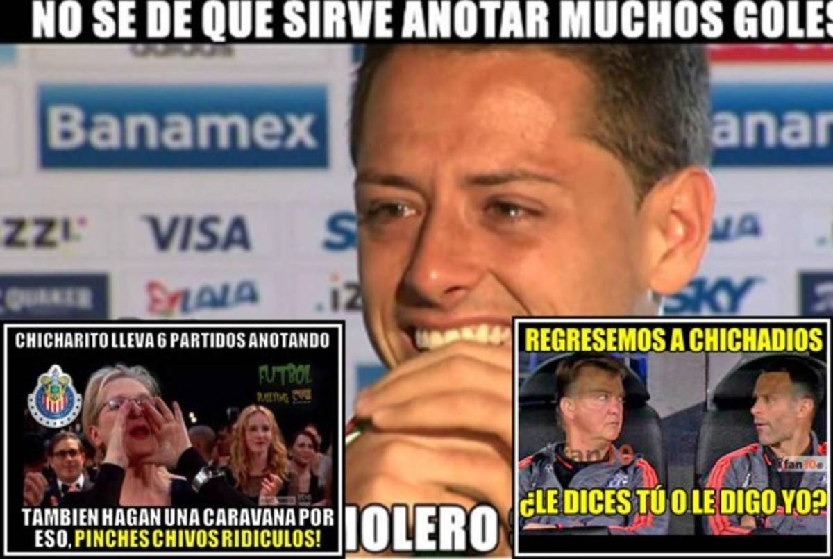 Chicharito Hernández brilla con sus goles y arrasa con los memes