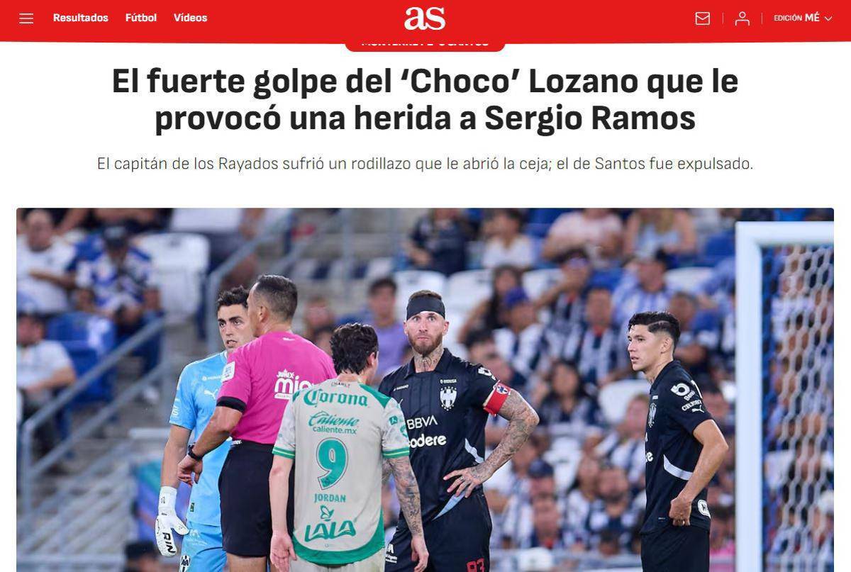 Así reaccionó la prensa tras lo que hizo Choco Lozano a Sergio Ramos: Debe regresar a Honduras y con él no
